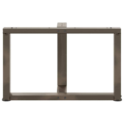 Coffee Table Legs T-Shaped 2 pcs Black 70x25x(42-43) cm Steel