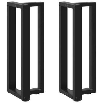Console Table Legs T-Shaped 2 pcs Black 25x28x(72-73) cm Steel