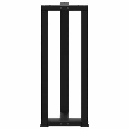 Console Table Legs T-Shaped 2 pcs Black 25x28x(72-73) cm Steel