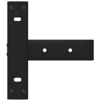 Console Table Legs T-Shaped 2 pcs Black 25x28x(72-73) cm Steel