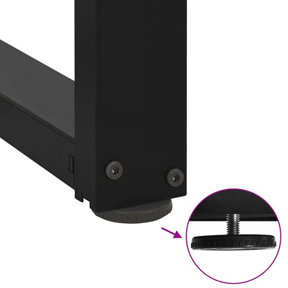 Console Table Legs T-Shaped 2 pcs Black 25x28x(72-73) cm Steel