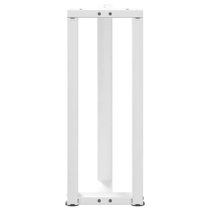 Console Table Legs T-Shaped 2 pcs White 25x28x(72-73) cm Steel