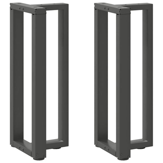 Console Table Legs T-Shaped 2 pcs Anthracite 25x28x(72-73) cm Steel