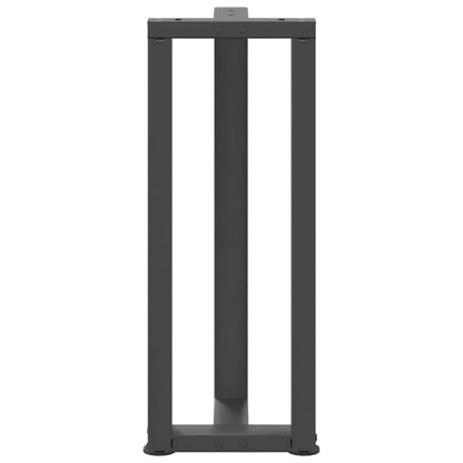 Console Table Legs T-Shaped 2 pcs Anthracite 25x28x(72-73) cm Steel