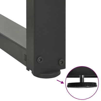 Console Table Legs T-Shaped 2 pcs Anthracite 25x28x(72-73) cm Steel