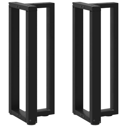 Console Table Legs T-Shaped 2 pcs Black 38x25x(72-73) cm Steel