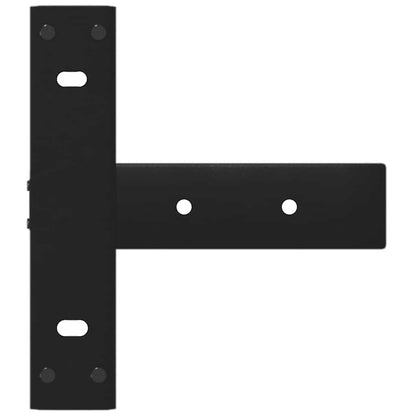 Console Table Legs T-Shaped 2 pcs Black 38x25x(72-73) cm Steel