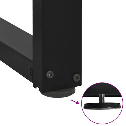 Console Table Legs T-Shaped 2 pcs Black 38x25x(72-73) cm Steel
