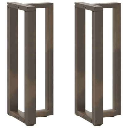 Console Table Legs T-Shaped 2 pcs Black 38x25x(72-73) cm Steel