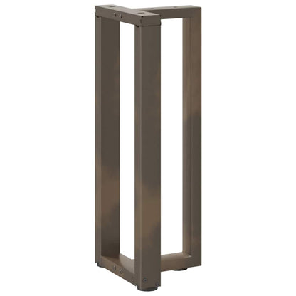 Console Table Legs T-Shaped 2 pcs Black 38x25x(72-73) cm Steel