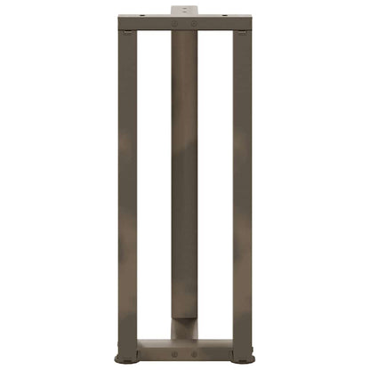 Console Table Legs T-Shaped 2 pcs Black 38x25x(72-73) cm Steel