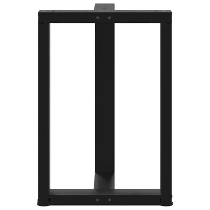 Dining Table Legs T-Shaped 2 pcs Black 50x35x(72-73) cm Steel