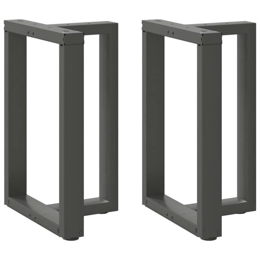 Dining Table Legs T-Shaped 2 pcs Anthracite 50x35x(72-73) cm Steel