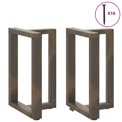 Dining Table Legs T-Shaped 2 pcs Black 50x35x(72-73) cm Steel