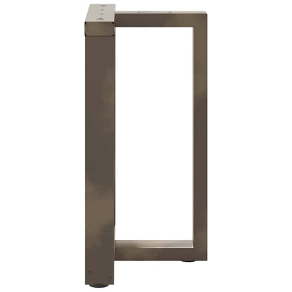 Dining Table Legs T-Shaped 2 pcs Black 50x35x(72-73) cm Steel