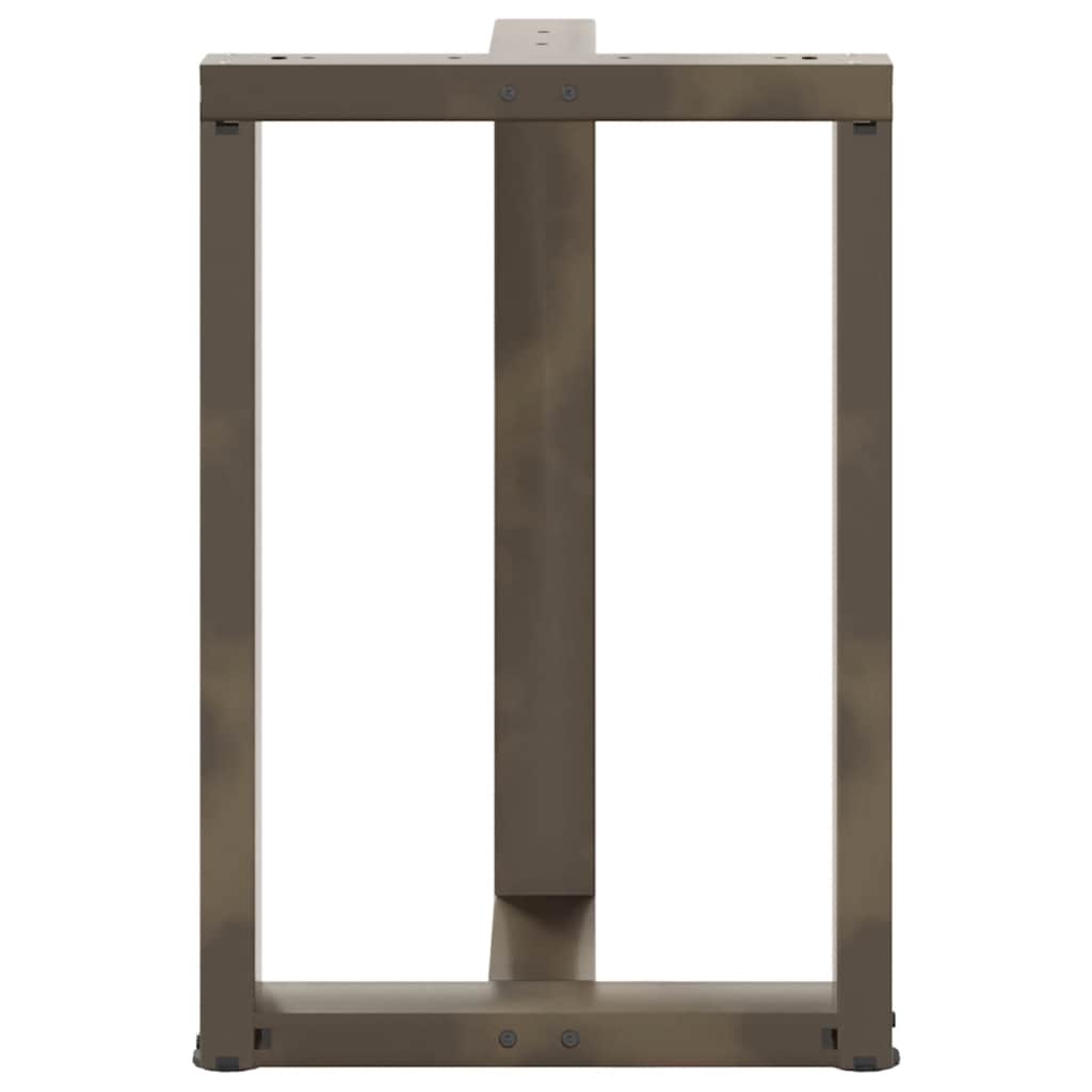 Dining Table Legs T-Shaped 2 pcs Black 50x35x(72-73) cm Steel