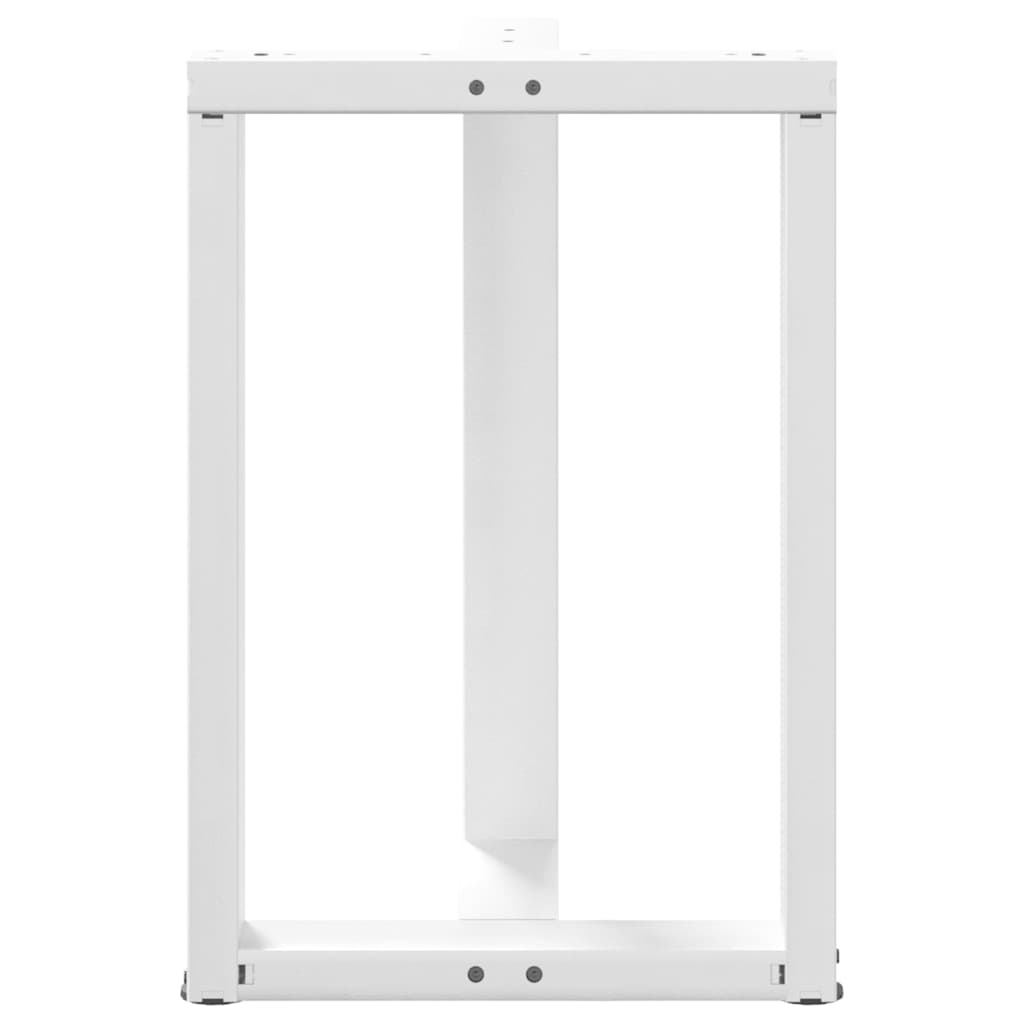 Dining Table Legs T-Shaped 2 pcs White 60x35x(72-73) cm Steel