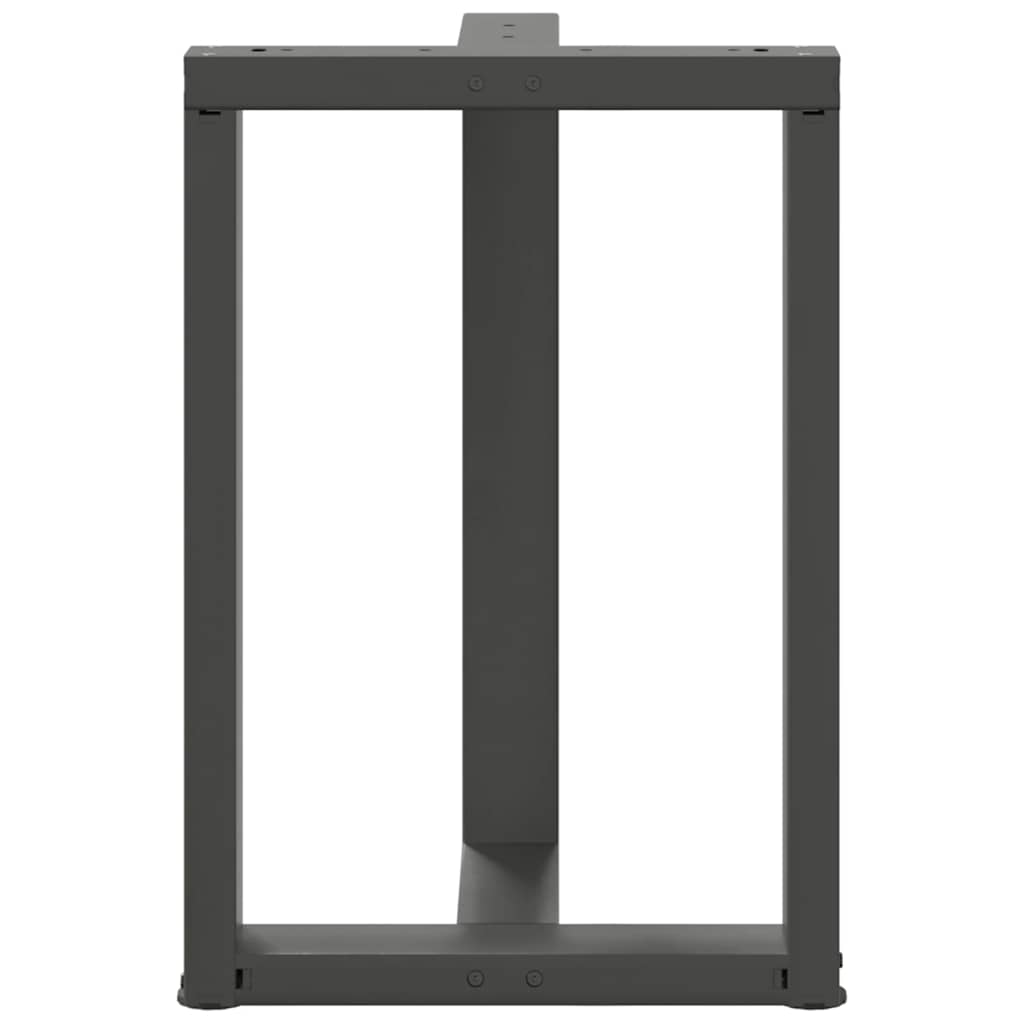 Dining Table Legs T-Shaped 2 pcs Anthracite 60x35x(72-73) cm Steel