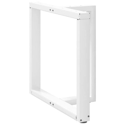 Dining Table Legs T-Shaped 2 pcs White 70x35x(72-73) cm Steel