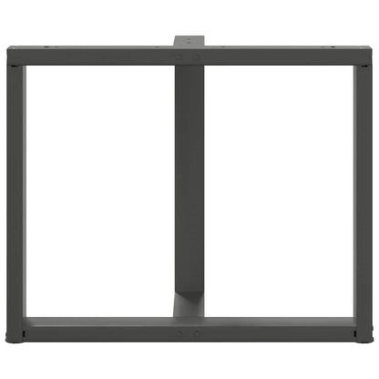 Dining Table Legs T-Shaped 2 pcs Anthracite 90x35x(72-73) cm Steel