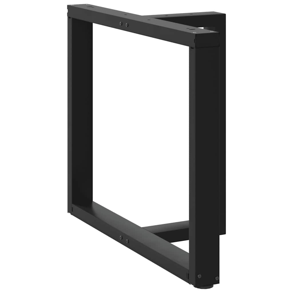 Dining Table Legs T-Shaped 2 pcs Black 100x35x(72-73) cm Steel