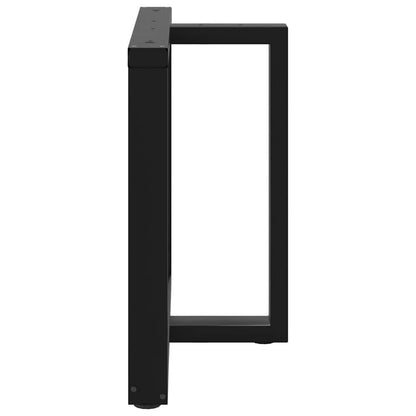 Dining Table Legs T-Shaped 2 pcs Black 100x35x(72-73) cm Steel