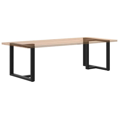 Dining Table Legs T-Shaped 2 pcs Black 100x35x(72-73) cm Steel