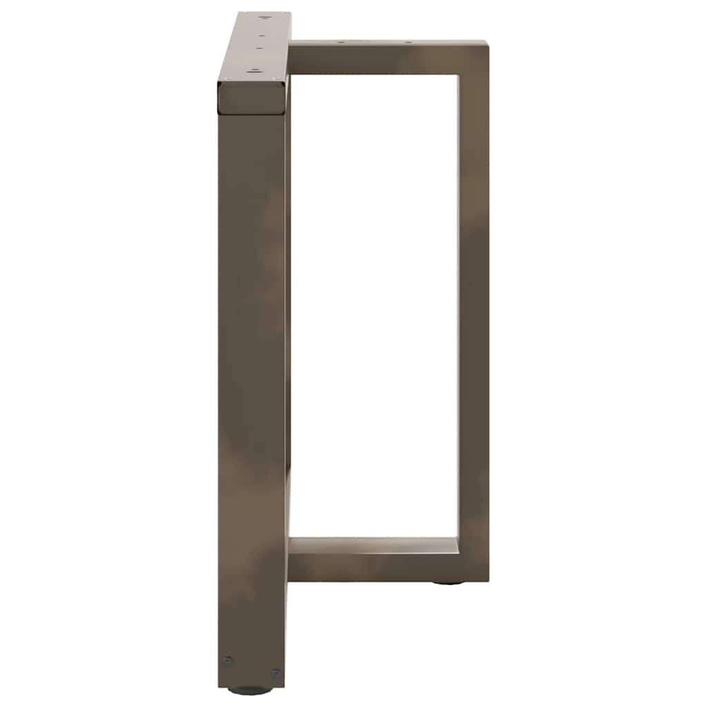 Dining Table Legs T-Shaped 2 pcs Black 100x35x(72-73) cm Steel
