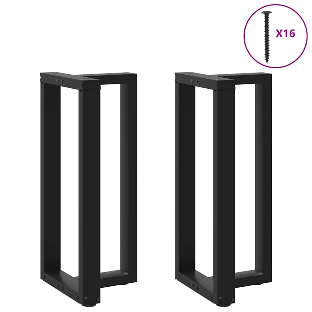 Bar Table Legs T-Shaped 2 pcs Black 40x35x(90-91) cm Steel