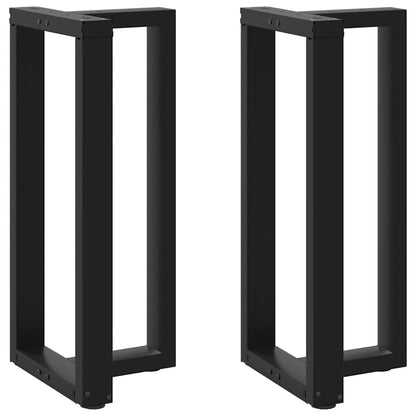 Bar Table Legs T-Shaped 2 pcs Black 40x35x(90-91) cm Steel