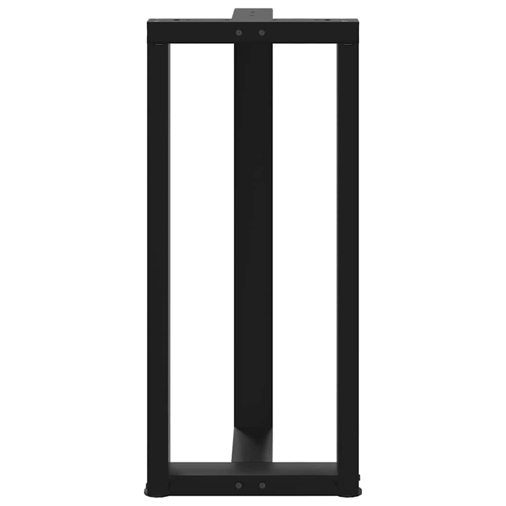 Bar Table Legs T-Shaped 2 pcs Black 40x35x(90-91) cm Steel