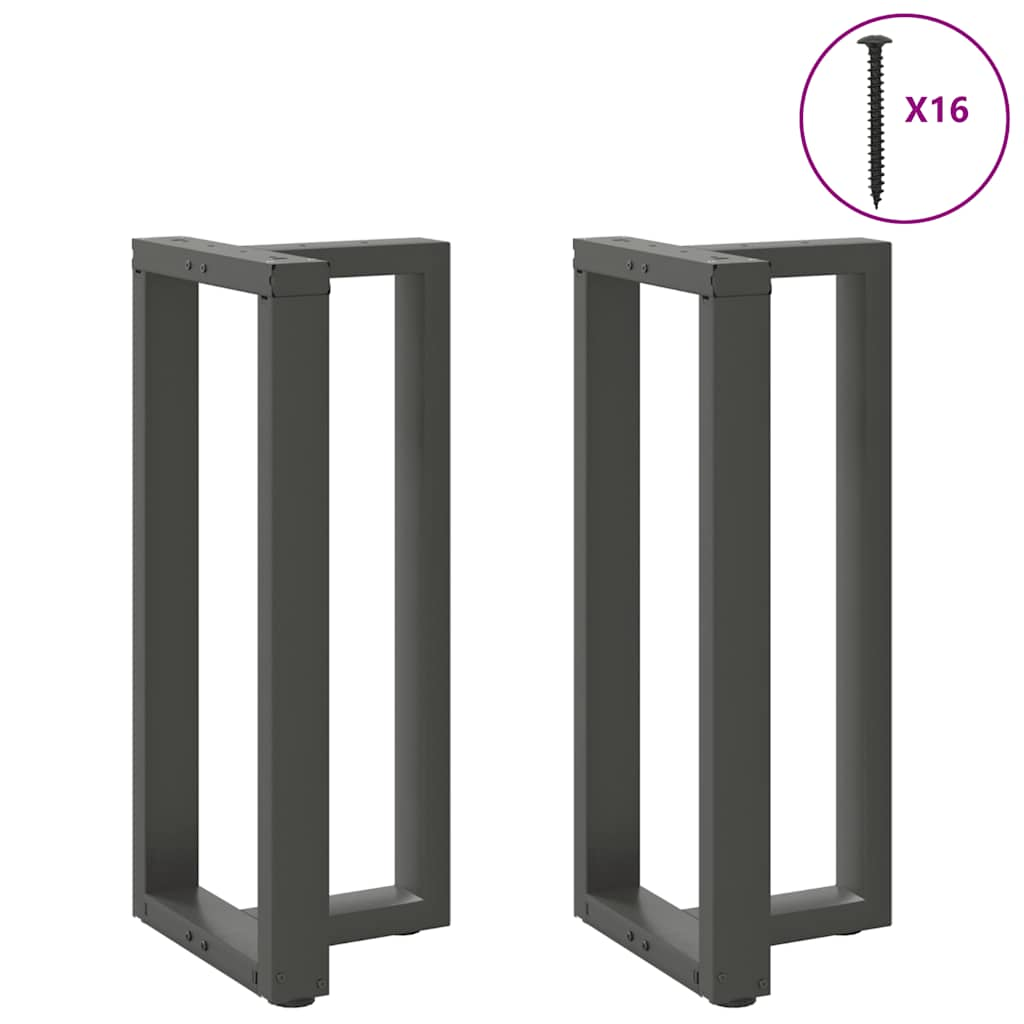 Bar Table Legs T-Shaped 2 pcs Anthracite 40x35x(90-91) cm Steel