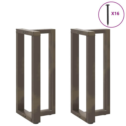 Bar Table Legs T-Shaped 2 pcs Black 40x35x(90-91) cm Steel
