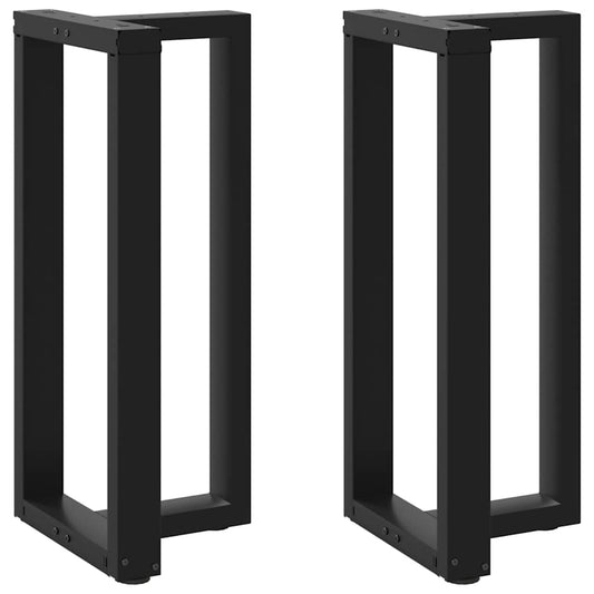 Bar Table Legs T-Shaped 2 pcs Black 50x35x(90-91) cm Steel