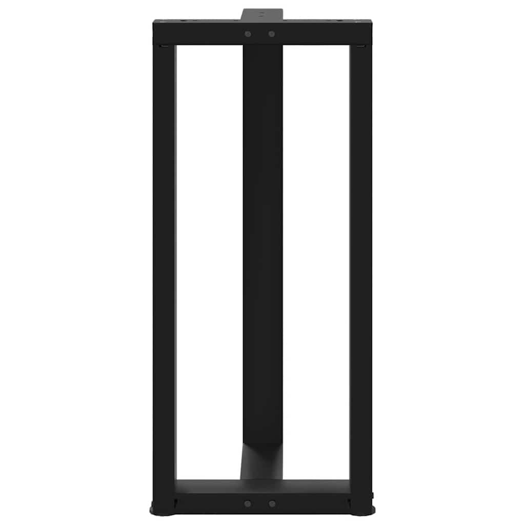 Bar Table Legs T-Shaped 2 pcs Black 50x35x(90-91) cm Steel