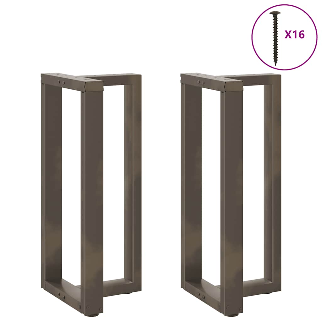 Bar Table Legs T-Shaped 2 pcs Black 50x35x(90-91) cm Steel