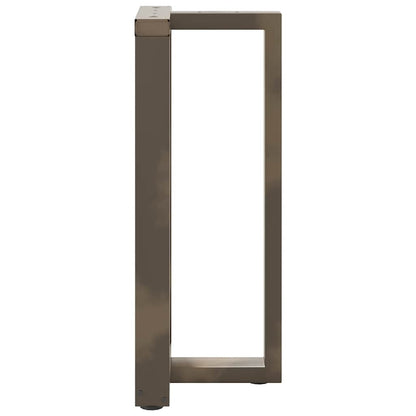 Bar Table Legs T-Shaped 2 pcs Black 50x35x(90-91) cm Steel