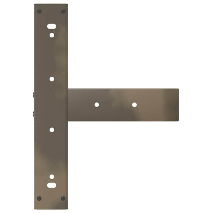 Bar Table Legs T-Shaped 2 pcs Black 50x35x(90-91) cm Steel