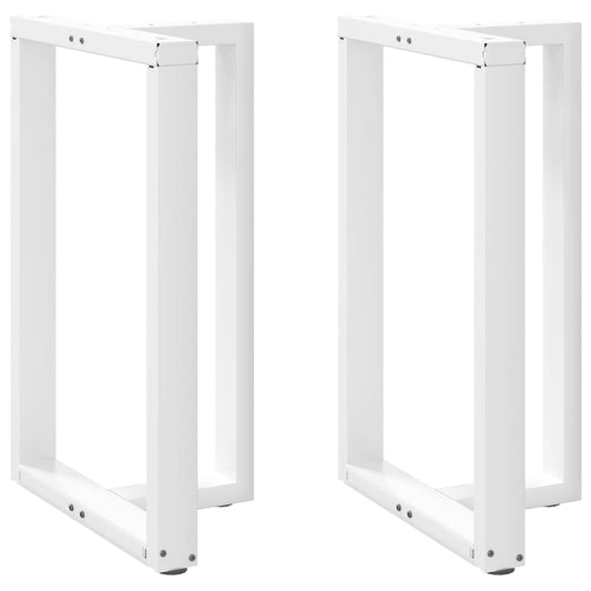 Bar Table Legs T-Shaped 2 pcs White 60x35x(90-91) cm Steel
