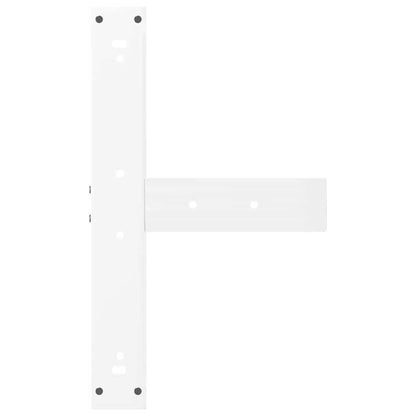 Bar Table Legs T-Shaped 2 pcs White 60x35x(90-91) cm Steel