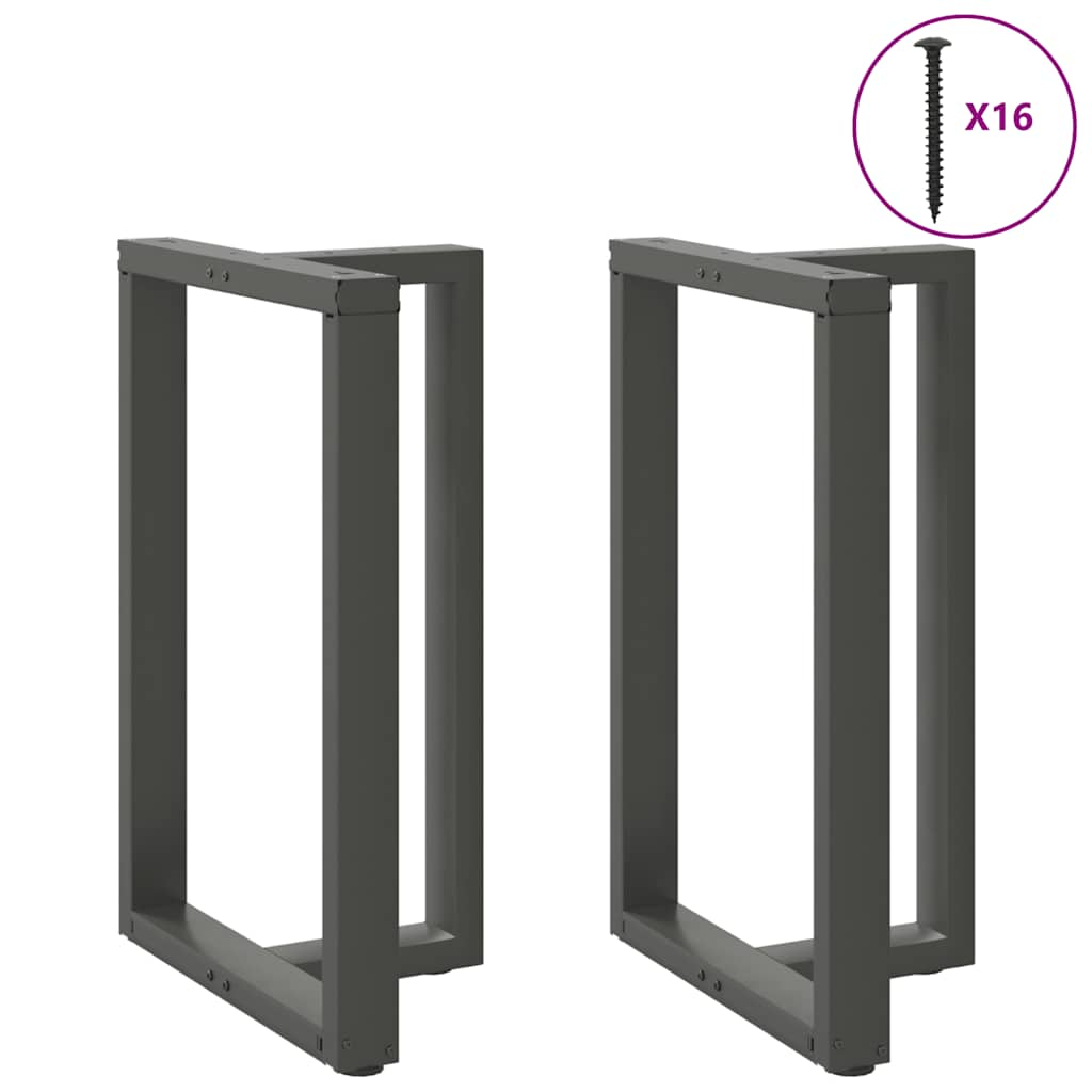 Bar Table Legs T-Shaped 2 pcs Anthracite 60x35x(90-91) cm Steel