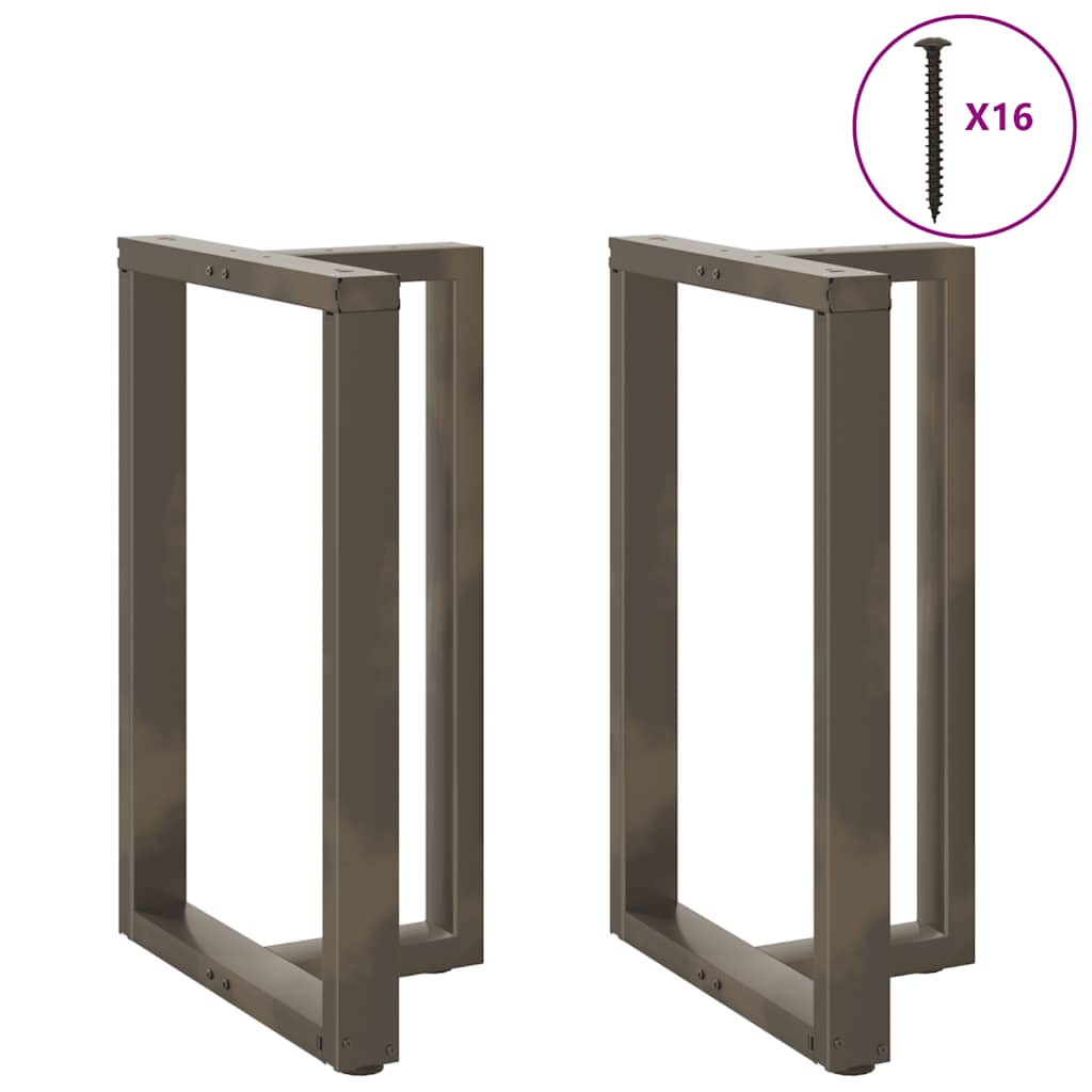 Bar Table Legs T-Shaped 2 pcs Black 60x35x(90-91) cm Steel