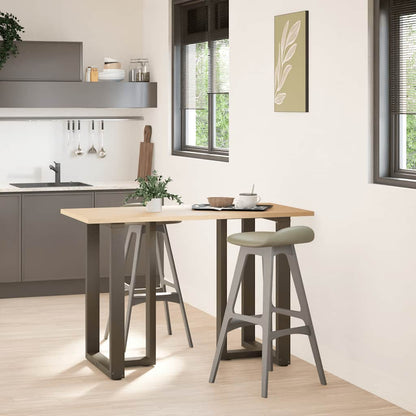 Bar Table Legs T-Shaped 2 pcs Black 60x35x(90-91) cm Steel