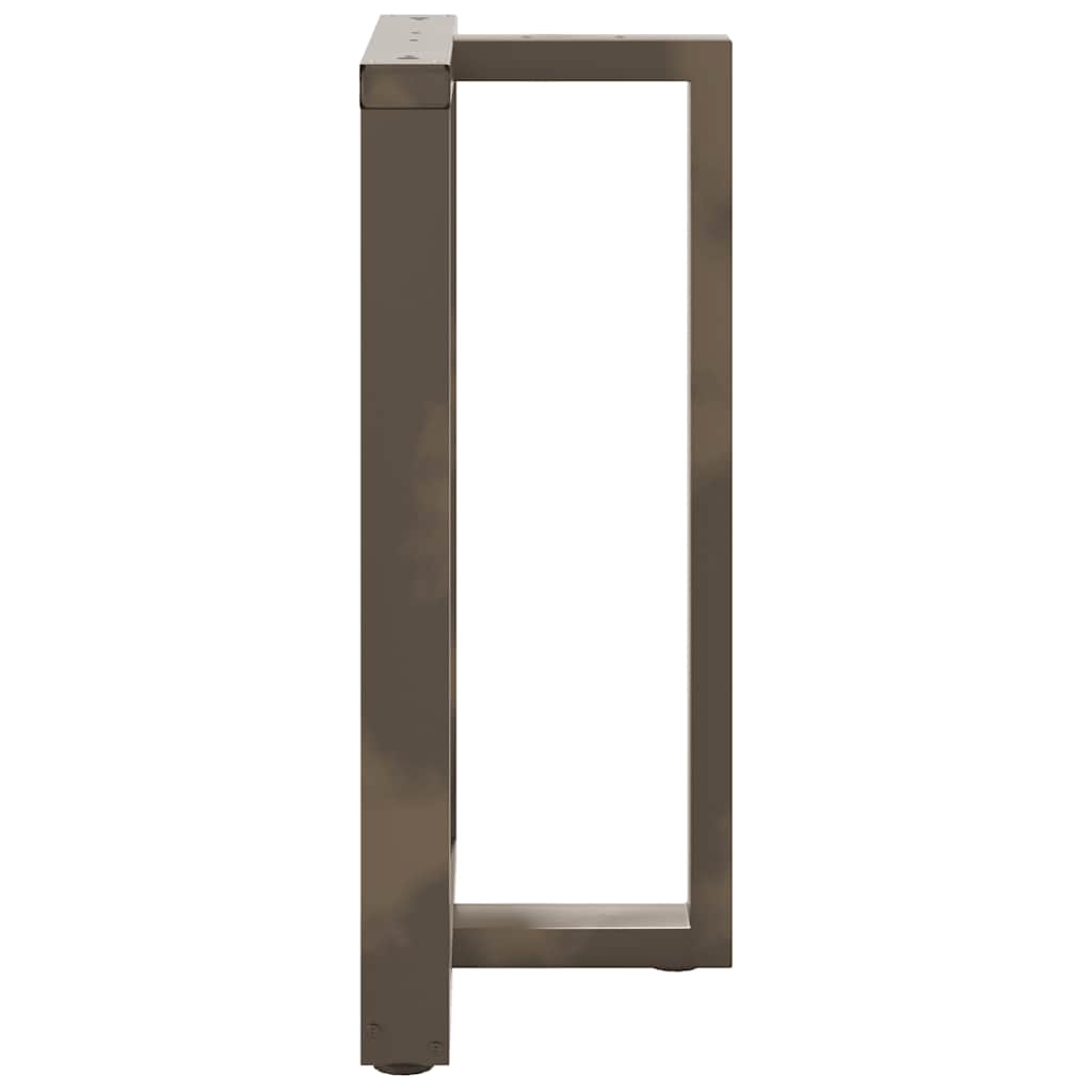 Bar Table Legs T-Shaped 2 pcs Black 60x35x(90-91) cm Steel