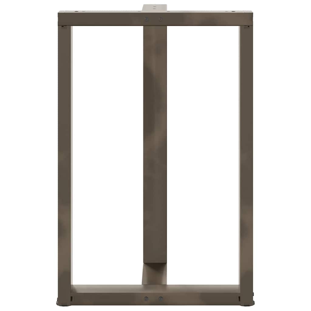 Bar Table Legs T-Shaped 2 pcs Black 60x35x(90-91) cm Steel