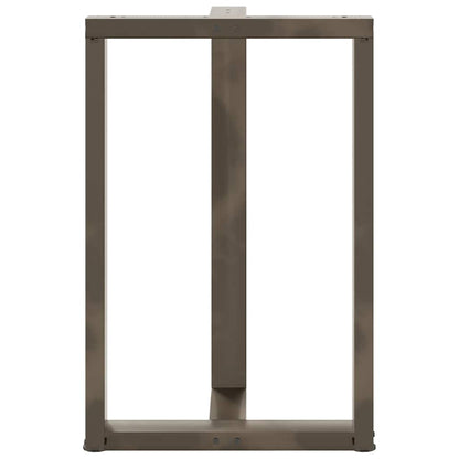 Bar Table Legs T-Shaped 2 pcs Black 60x35x(90-91) cm Steel