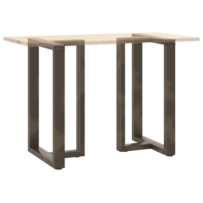 Bar Table Legs T-Shaped 2 pcs Black 60x35x(90-91) cm Steel
