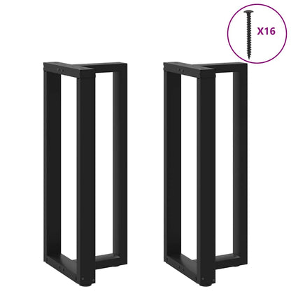 Bar Table Legs T-Shaped 2 pcs Black 40x35x(100-101) cm Steel