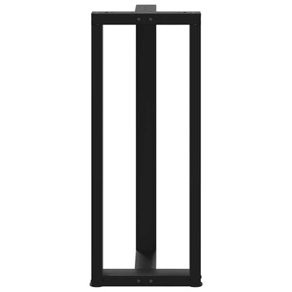 Bar Table Legs T-Shaped 2 pcs Black 40x35x(100-101) cm Steel