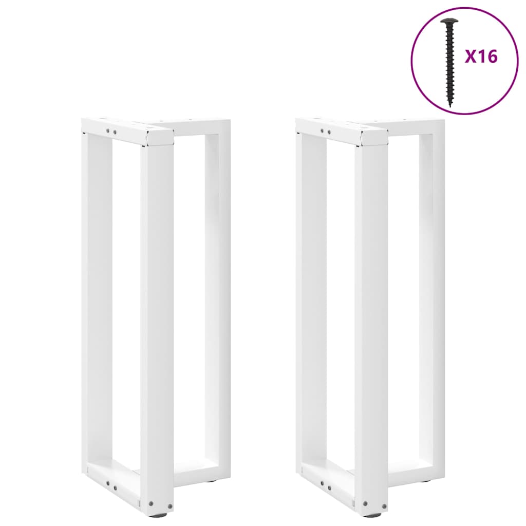 Bar Table Legs T-Shaped 2 pcs White 40x35x(100-101) cm Steel